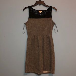 Grey and Lace Back Dress